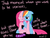 Size: 1024x768 | Tagged: safe, artist:kristelpokemonfan, pinkie pie, rainbow dash, g4, crying, female, grammar error, lesbian, sad, ship:pinkiedash, shipping