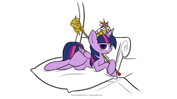 Size: 1280x720 | Tagged: safe, artist:tenart, twilight sparkle, alicorn, pony, g4, big crown thingy, female, mare, solo, twilight scepter, twilight sparkle (alicorn)