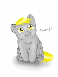 Size: 768x1024 | Tagged: safe, artist:waggytail, derpy hooves, fluffy pony, pegasus, pony, g4, fbwend, female, fluffyderpy, hugbox, mare, solo