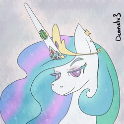 Size: 1000x1000 | Tagged: safe, artist:dennelx3, princess celestia, g4, female, jewelry, solo