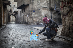 Size: 2835x1890 | Tagged: safe, rainbow dash, human, g4, ak-47, al-nusra, civil war, damascus, fsa, irl, irl human, mercenary, photo, ponies in real life, syria, syrian civil war, terrorist