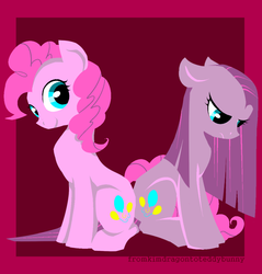 Size: 1024x1069 | Tagged: safe, artist:kimdragon321, pinkie pie, g4, duality, pinkamena diane pie