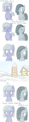 Size: 657x2700 | Tagged: safe, artist:speccysy, limestone pie, marble pie, ask the pie sisters, g4, ask, comic, rock farm, snow, tumblr, winter