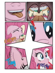 Size: 1745x2321 | Tagged: safe, artist:nayolfa, pinkie pie, comic:clean up on smile five, g4, comic, mouth cam