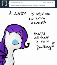 Size: 737x851 | Tagged: safe, artist:moonblizzard, rarity, g4, ask, female, rarity answers, solo, tumblr