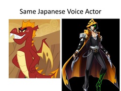 Size: 960x720 | Tagged: safe, garble, dragon, g4, blazblue, exploitable meme, hazama, meme, same voice actor, yuichi nakamura, yuki terumi