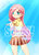 Size: 446x612 | Tagged: safe, artist:xenokurisu, angel bunny, fluttershy, human, g4, anime, humanized, light skin