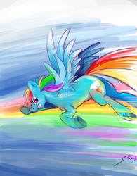 Size: 1200x1536 | Tagged: safe, artist:vampirechicken, rainbow dash, g4, female, flying, hooves, solo, unshorn fetlocks