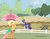 Size: 1016x786 | Tagged: safe, artist:brab777, applejack, rarity, g4, my little pony: friendship is magic, simple ways, alternate universe, applejewel, greeting, plow, rarihick, tail, tail hole, umbrella