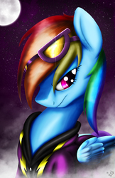 Size: 3300x5100 | Tagged: dead source, safe, artist:spiritofthwwolf, rainbow dash, g4, clothes, costume, epic, female, shadowbolt dash, shadowbolts, shadowbolts costume, solo