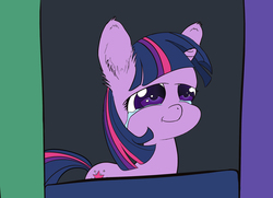 Size: 2400x1740 | Tagged: safe, artist:techtwotiger, twilight sparkle, g4, crying, ear fluff, female, happy, smiling, solo