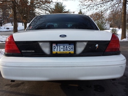 Size: 4128x3096 | Tagged: safe, rainbow dash, g4, car, crown victoria, cutie mark, ford, high res, license plate, pennsylvania, photo, police car