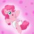 Size: 1280x1280 | Tagged: safe, artist:tapeysides, pinkie pie, g4, cute, cutie mark diapers, diaper, female, non-baby in diaper, on back, open mouth, smiling, solo