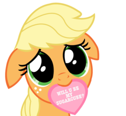 Size: 891x816 | Tagged: safe, artist:stealth1546, applejack, g4, bronybait, cute, female, floppy ears, jackabetes, missing accessory, mouth hold, simple background, solo, transparent background, valentine, vector