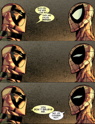Size: 500x650 | Tagged: safe, edit, barely pony related, comic, deadpool, male, spider-man