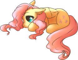 Size: 969x747 | Tagged: safe, artist:the-tae, fluttershy, g4, female, hair over one eye, solo