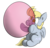 Size: 2200x2100 | Tagged: safe, artist:ramott, derpy hooves, pegasus, pony, g4, balloon, blowing up balloons, cute, derpabetes, female, mare, solo, that pony sure does love balloons