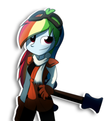 Size: 6319x7302 | Tagged: safe, artist:fj-c, rainbow dash, equestria girls, g4, absurd resolution, cosplay, female, flcl, haruhara haruko, solo