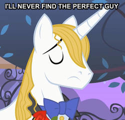 Size: 584x561 | Tagged: safe, prince blueblood, pony, unicorn, g4, gay, image macro, male, meme, solo, stallion
