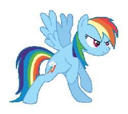Size: 346x309 | Tagged: safe, artist:pablossb, rainbow dash, fighting is magic, g4, animated, beta, female, idle, incomplete, solo
