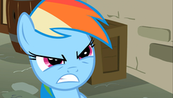 Size: 1366x768 | Tagged: safe, screencap, rainbow dash, g4, the mysterious mare do well, female, solo