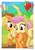 Size: 717x1013 | Tagged: safe, artist:mysticalpha, applejack, fluttershy, bat pony, earth pony, pony, g4, apple, biting, butt, butt bite, drool, duo, exclamation point, fangs, featureless crotch, female, flutterbat, flutterbat biting applejack, freckles, hat, literal butthurt, looking back, mare, movie quote in the comments, nom, open mouth, plot, raised hoof, smiling, this will end in tears, underhoof, wide eyes