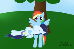 Size: 1024x681 | Tagged: safe, artist:rulette, rainbow dash, soarin', g4, female, male, ship:soarindash, shipping, straight