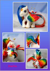 Size: 1240x1754 | Tagged: safe, artist:sammytvr, g3, customized toy, irl, photo, ponified, rainbow brite, starlite, toy, twink buddy