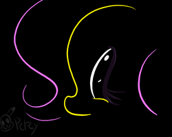 Size: 1200x960 | Tagged: safe, artist:pikapetey, fluttershy, g4, abstract, female, line, solo