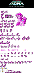 Size: 380x824 | Tagged: safe, artist:khaomortadios, pinkie pie, g4, balloon, crossover, mega man (series), megapony, pixel art, sprite, video game