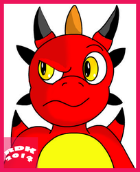 Size: 358x439 | Tagged: safe, artist:rdk, oc, oc only, oc:fyrewing, dragon, baby dragon, barely pony related, solo