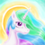 Size: 1000x1000 | Tagged: safe, artist:wafflecannon, princess celestia, alicorn, pony, g4, female, halo, portrait, solo