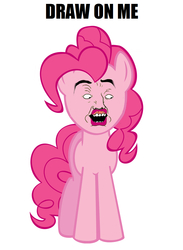 Size: 942x1288 | Tagged: safe, pinkie pie, g4, draw on me, exploitable meme, female, meme, solo