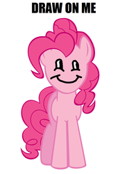 Size: 749x1024 | Tagged: safe, pinkie pie, g4, draw on me, exploitable meme, female, meme, solo