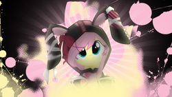 Size: 1920x1080 | Tagged: safe, artist:clockwork65, artist:longren, artist:oathkeeper21, edit, fluttershy, g4, bunny costume, bunny hood, bunnyshy, clothes, female, solo, vector, wallpaper