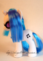 Size: 447x639 | Tagged: safe, artist:okiegurl1981, dj pon-3, vinyl scratch, g4, brushable, customized toy, irl, photo, solo, toy