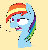 Size: 589x611 | Tagged: safe, artist:january3rd, rainbow dash, g4, animated, female, no, reaction image, solo