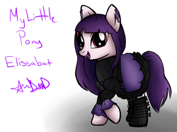 Size: 755x563 | Tagged: safe, artist:mokamizore, pony, elissabat, monster high, ponified, solo