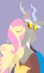 Size: 712x1164 | Tagged: safe, artist:mn27, discord, fluttershy, g4, female, male, ship:discoshy, shipping, straight