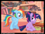 Size: 1600x1200 | Tagged: safe, artist:nightmaremoons, rainbow dash, twilight sparkle, g4, alternate hairstyle, blushing, female, golden oaks library, lesbian, library, pun, ship:twidash, shipping, smiling