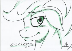 Size: 3504x2484 | Tagged: safe, artist:whitepone, scootaloo, g4, female, solo, traditional art