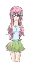 Size: 1670x3373 | Tagged: safe, artist:gerardwei, fluttershy, human, g4, female, humanized, light skin, solo