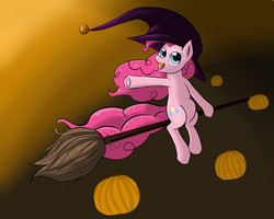 Size: 5000x4000 | Tagged: safe, artist:missredmoon1, pinkie pie, g4, female, solo, witch