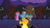 Size: 1366x768 | Tagged: safe, screencap, pinkie pie, rainbow dash, spike, bison, buffalo, dragon, earth pony, pegasus, pony, g4, my little pony: friendship is magic, over a barrel, campfire, female, male, mare, night, tipi, unnamed buffalo, unnamed character