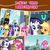 Size: 720x720 | Tagged: safe, applejack, fluttershy, pinkie pie, rainbow dash, rarity, twilight sparkle, alicorn, earth pony, pegasus, pony, unicorn, g4, my little pony: friendship is magic, official, rarity takes manehattan, bridleway, cats (musical), crystaller building, facebook, female, mane six, manehattan, mare, stock vector, twilight sparkle (alicorn)