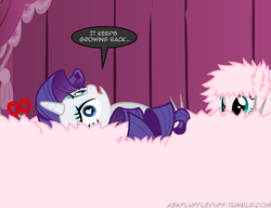 Size: 650x500 | Tagged: safe, artist:mixermike622, rarity, oc, oc:fluffle puff, tumblr:ask fluffle puff, g4