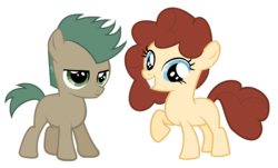 Size: 1856x1120 | Tagged: safe, artist:unoriginai, oc, oc only, earth pony, pony, brother and sister, colt, duo, female, filly, foal, male, offspring, parent:cheese sandwich, parent:pinkie pie, parents:cheesepie, siblings, twins