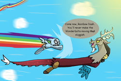 Size: 1200x800 | Tagged: safe, artist:turkleson, discord, rainbow dash, g4, discord-trolls, tumblr