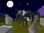 Size: 1998x1500 | Tagged: safe, artist:titanosaur, oc, oc only, alicorn, pony, alicorn oc, digital art, graveyard, male, moonlight, solo, stallion