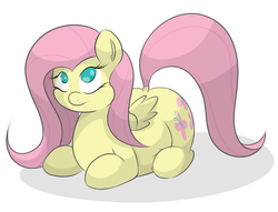 Size: 2025x1545 | Tagged: safe, artist:graphenescloset, fluttershy, g4, chubby, dock, fat, fattershy, female, solo